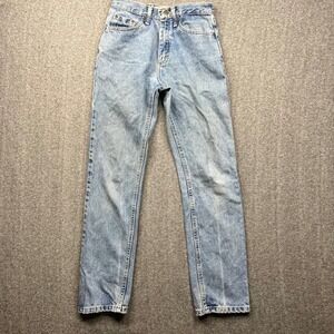 Wrangler Authentics Jeans Womens 28x32 Blue Fits 26x31 Light High Waisted Denim